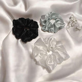 Silk Hair Scrunchies - Pack of 3 for Effortless Style