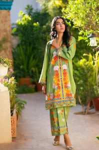 2 Pcs Women's Stitched Swiss Lawn Printed Co-Ord Set