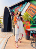 2 Pcs Women's Stitched Swiss Lawn Printed Shirt And Trouser