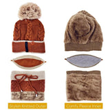 3 Pcs Wool Plain Beanie And Neck Warmer 1