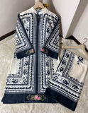 2 Pcs Women's Stitched Swiss Lawn Printed Shirt And Trouser