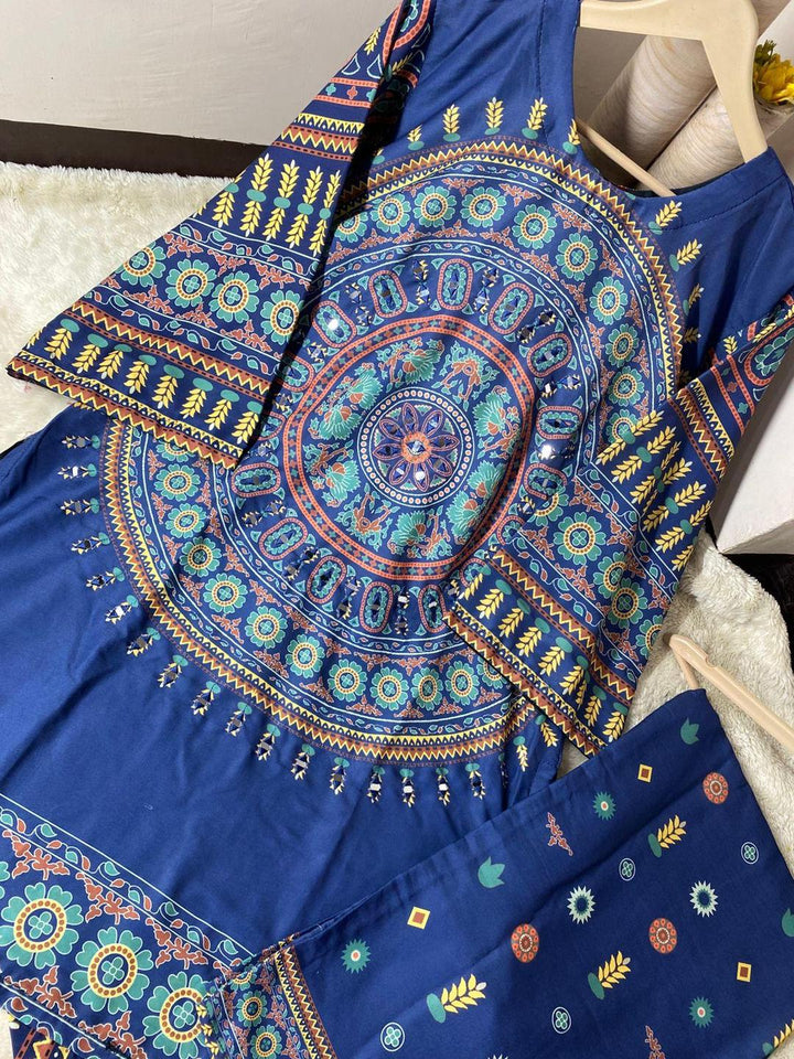 2 Pcs Women's Stitched Swiss Lawn Printed Shirt And Trouser